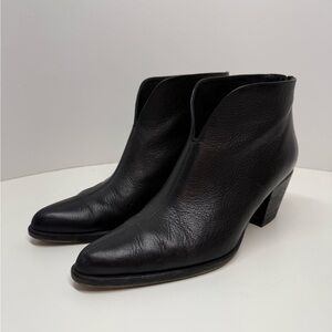 Vince Black Leather Havana Cut Boots